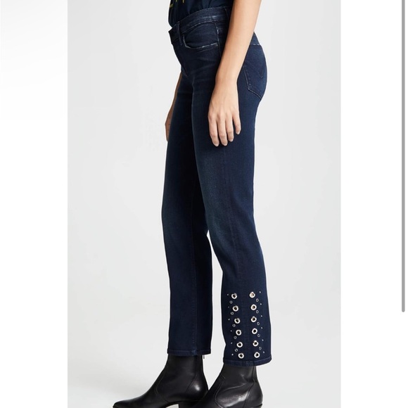 HUDSON Women's Nico Mrise Cigarette with Grommet Detail 5 Pocket Jean - Picture 4 of 9